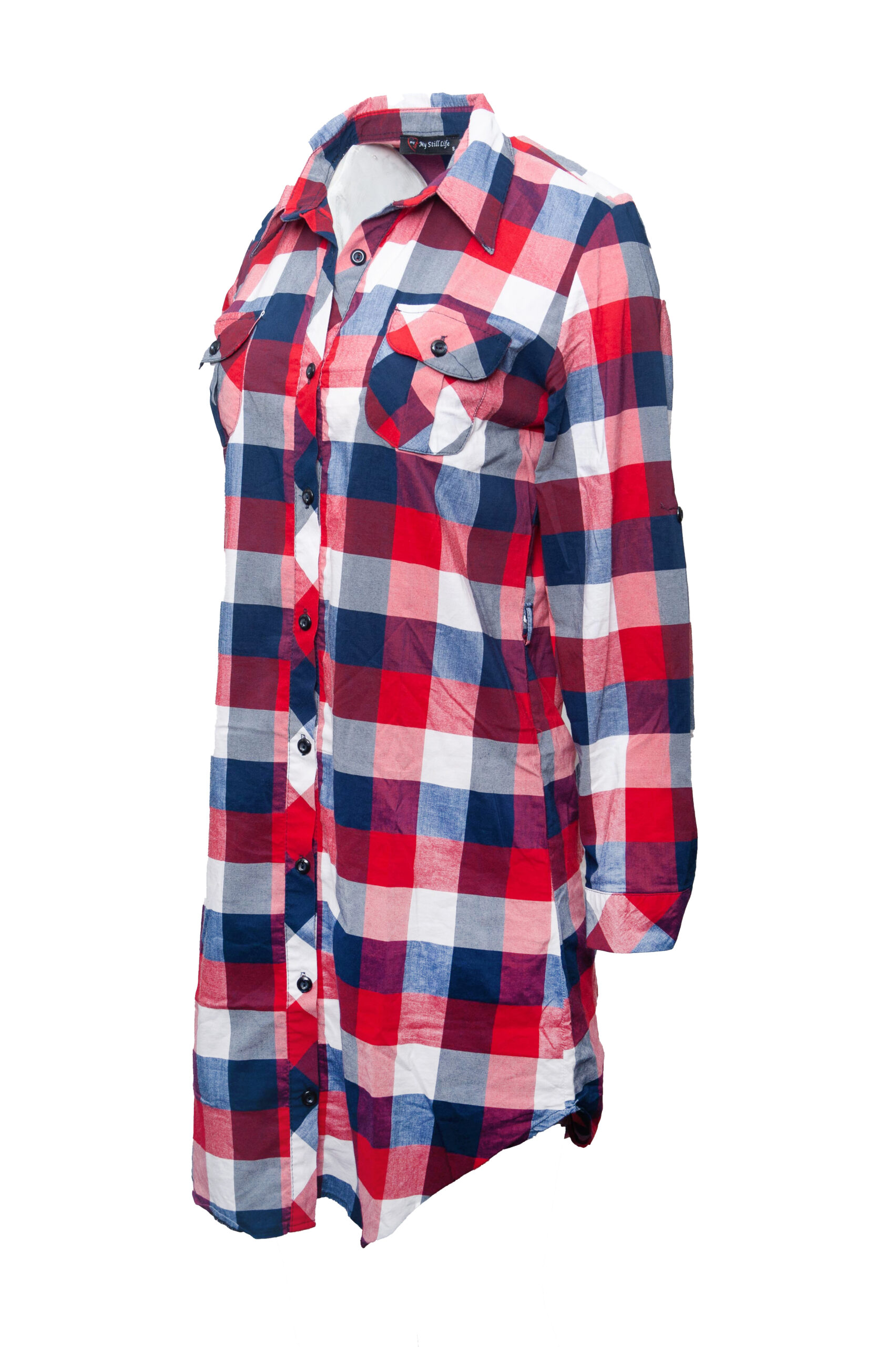 Koszula granatowo-czerwona - obrazek 4