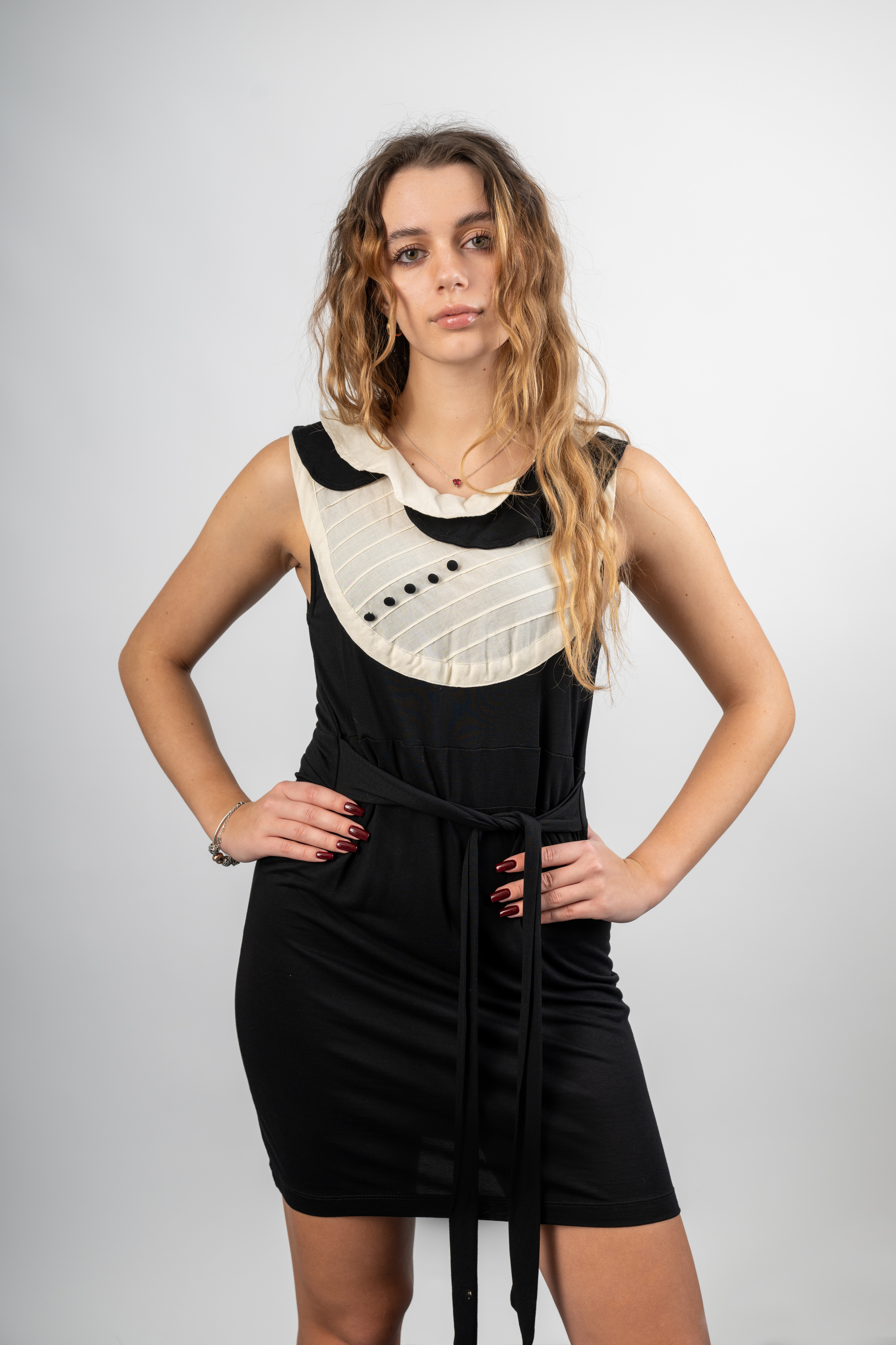 Sukienka Next czarno- biała - obrazek 2