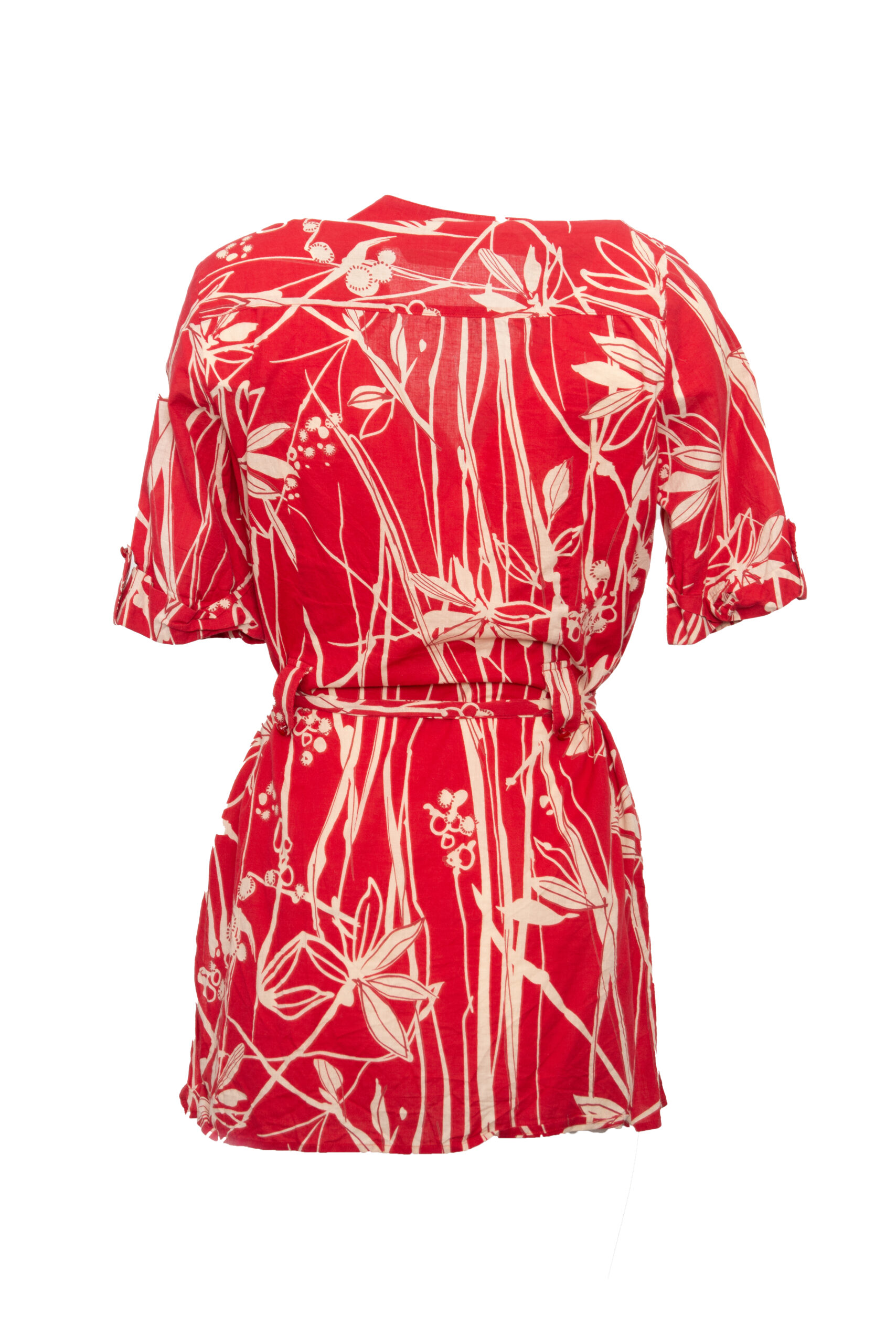 Tunika Marks&Spencer czerwona w kwiaty - obrazek 2